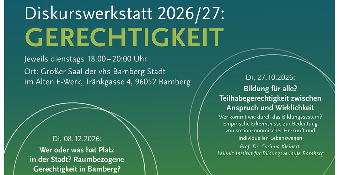Du betrachtest gerade Diskurswerkstatt 2026/27: Bildung für alle? Teilhabegerechtigkeit zwischen Anspruch und Wirklichkeit [Vortrag / Podium / Transfer]